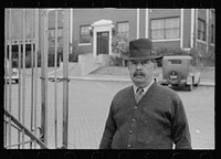 Watchman at Wilson Packing Plant, South Omaha, Nebraska. Sourced from the Library of Congress.