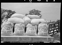 Fertilizer on truck, Roanoke Farms Project, North Carolina. Sourced from the Library of Congress.