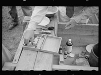 Instruments used in innoculating hogs for cholera. Irwinville Farms, Georgia. Sourced from the Library of Congress.