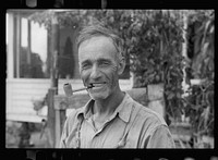 Farmer in cut-over area, Chippewa County, Wisconsin. Sourced from the Library of Congress.