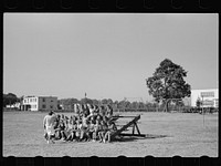 [Untitled photo, possibly related to: Physical education class, Greenhills, Ohio]. Sourced from the Library of Congress.
