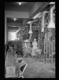 [Untitled photo, possibly related to: Packing flour, Pillsbury mills, Minneapolis, Minnesota]. Sourced from the Library of Congress.