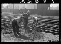 Railroad yards, Minneapolis, Minnesota. Sourced from the Library of Congress.