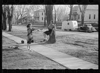Residential street, Woodbine, Iowa. Sourced from the Library of Congress.