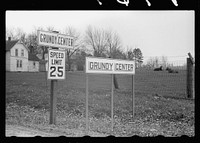 Town limits, Grundy Center, Iowa. Sourced from the Library of Congress.