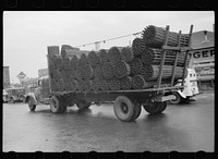 Truckload of corn cribs, Minneapolis, Minnesota. Sourced from the Library of Congress.