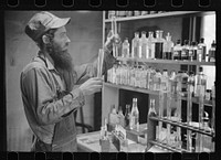 Chemical laboratory at House of David, Benton Harbor, Michigan. Sourced from the Library of Congress.