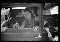 [Untitled photo, possibly related to: Migrant woman from Arkansas in roadside camp, Berrien County, Michigan]. Sourced from the Library of Congress.