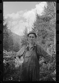 [Untitled photo, possibly related to: Man from Nicholson Hollow with one of the few horses, Shenandoah National Park, Virginia]. Sourced from the Library of Congress.