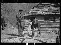[Untitled photo, possibly related to: Weaving a basket, Shenandoah National Park, Nicholson Hollow, Virginia]. Sourced from the Library of Congress.
