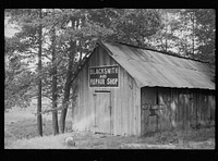 Blacksmith shop. Sourced from the Library of Congress.