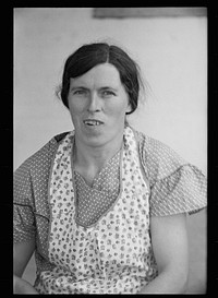 [Untitled photo, possibly related to: Mrs. Hallett, wife of resettled farmer, Tompkins County, New York]. Sourced from the Library of Congress.