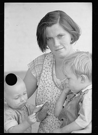 [Untitled photo, possibly related to: Mrs. Hallett, wife of resettled farmer, Tompkins County, New York]. Sourced from the Library of Congress.