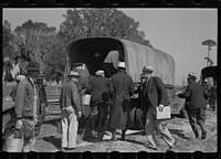 [Untitled photo, possibly related to: Trucks used in plant operations, Withlacoochee Land Use Project, Florida]. Sourced from the Library of Congress.