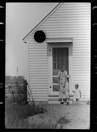 [Untitled photo, possibly related to: Part-time farmer who works in Loogootee with his family, Wabash Farms, Indiana]. Sourced from the Library of Congress.