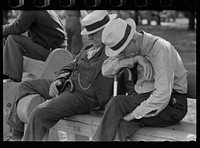 Men in park, Peoria, Illinois. Sourced from the Library of Congress.