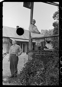 [Untitled photo, possibly related to: Resting in front of general store, Blankenship, Martin County, Indiana]. Sourced from the Library of Congress.
