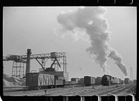 Railroad yards along river, Saint Louis, Missouri. Sourced from the Library of Congress.