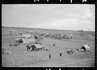 New Madrid spillway where evicted sharecroppers were moved from highway, New Madrid County, Missouri. Sourced from the Library of Congress.