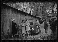 [Untitled photo, possibly related to: Farmers at rural auction, Pettis County, Missouri]. Sourced from the Library of Congress.