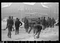 [Untitled photo, possibly related to: Clearing the snow off the streets of Chillicothe, Ohio]. Sourced from the Library of Congress.