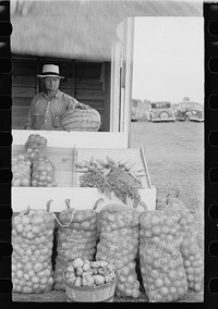 Vegetable stand, Rice County, Minnesota. Sourced from the Library of Congress.