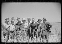 FSA (Farm Security Administration) county supervisor at farmers field day at United States Dry Land Experiment Station, Akron, Colorado. Sourced from the Library of Congress.