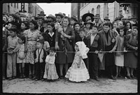 Brownsville, Texas. Charro Days fiesta. Watching the children's parade. Sourced from the Library of Congress.