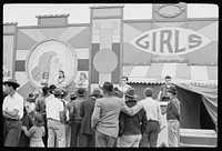 Girlie show, carnival, Brownsville, Texas. Sourced from the Library of Congress.