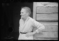 [Untitled photo, possibly related to: Wife of a prospective client, Brown County, Indiana. Husband and wife will be resettled on new land when their property has been purchased by the government]. Sourced from the Library of Congress.