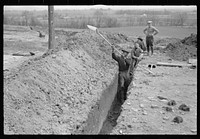 [Untitled photo, possibly related to: Surveying at the Greenhills Project, Cincinnati, Ohio]. Sourced from the Library of Congress.