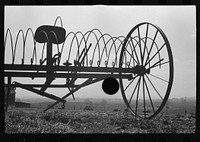[Untitled photo, possibly related to: Hayrake on farm near the Greenhills Project, Cincinnati, Ohio]. Sourced from the Library of Congress.