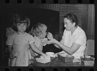 Nursery school, FSA (Farm Security Administration) camp, Sinton, Texas. Sourced from the Library of Congress.