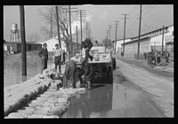 [Untitled photo, possibly related to: Workers on the levee during the flood, Memphis, Tennessee]. Sourced from the Library of Congress.