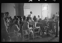 Audience during the trial of the Nationalists, Ponce, Puerto Rico. Sourced from the Library of Congress.