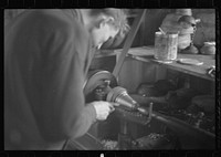 [Untitled photo, possibly related to: Craft shop at Reedsville, West Virginia]. Sourced from the Library of Congress.