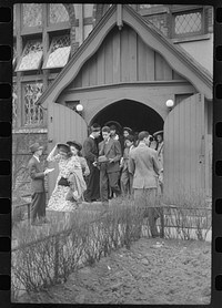 Easter procession outside of a fashionable  church, Black Belt, Chicago, Illinois. Sourced from the Library of Congress.