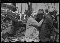 [Untitled photo, possibly related to: Aboard a trap fishing boat. The deck of the boat on the way home. Provincetown, Massachusetts]. Sourced from the Library of Congress.