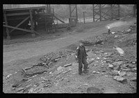 [Untitled photo, possibly related to: Young boy who salvages coal from the slag heaps, Nanty Glo, Pennsylvania]. Sourced from the Library of Congress.
