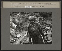 Coal gatherer at Nanty Glo, Pennsylvania. He receives ten cents per 100 pounds and makes between one and two dollars a day. Sourced from the Library of Congress.