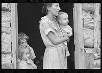[Untitled photo, possibly related to: Wife and children of sharecropper]. Sourced from the Library of Congress.