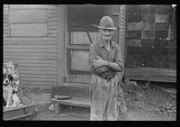 [Untitled photo, possibly related to: William A. Swift, once a farmer, now a resident of Circleville's "Hooverville." When he returned from the war he went West. "Made awful good money jobbin' around."]. Sourced from the Library of Congress.