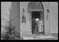 Leaving church, Linworth, Ohio. Sourced from the Library of Congress.