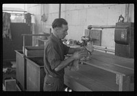[Untitled photo, possibly related to: Vacuum cleaner factory, Arthurdale, West Virginia]. Sourced from the Library of Congress.