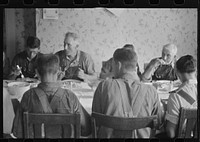 [Untitled photo, possibly related to: Dinner during wheat harvest time, central Ohio]. Sourced from the Library of Congress.