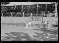 Grandstand at county fair in central Ohio. Sourced from the Library of Congress.