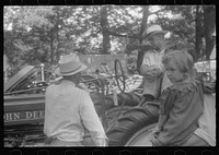 [Untitled photo, possibly related to: Spectator at county fair, central Ohio]. Sourced from the Library of Congress.