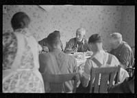 [Untitled photo, possibly related to: Dinner time during wheat harvest, central Ohio]. Sourced from the Library of Congress.
