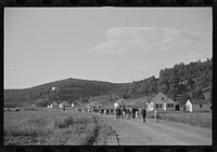 [Untitled photo, possibly related to: Funeral procession of first death on project. Boy five years old. Red House Farms, West Virginia]. Sourced from the Library of Congress.