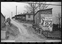 [Untitled photo, possibly related to: [Posters covering a building near Lynchburg to advertise a Downie Bros. circus]]. Sourced from the Library of Congress.